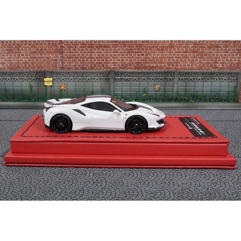 ROTATING WHEEL RW - 1/64 - FERRARI 488 PISTA - PEARLE SCENT WHITE - RESIN  HANDMADE MODEL (199PCS)