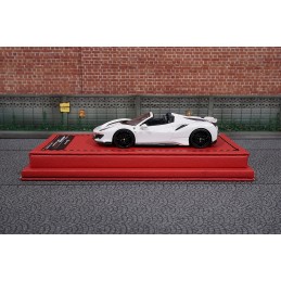 ROTATING WHEEL RW - 1/64 - FERRARI 488 PISTA SPIDER - PEARLE SCENT WHITE -  RESIN HANDMADE MODEL (199PCS)