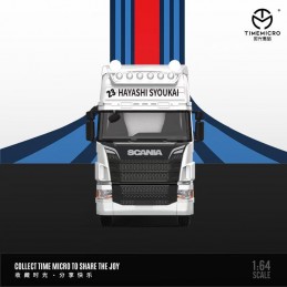 TIMEMICRO - 1/64 - SCANIA S730 V8 TRANSPORT TRAILER - MARTINI RACING